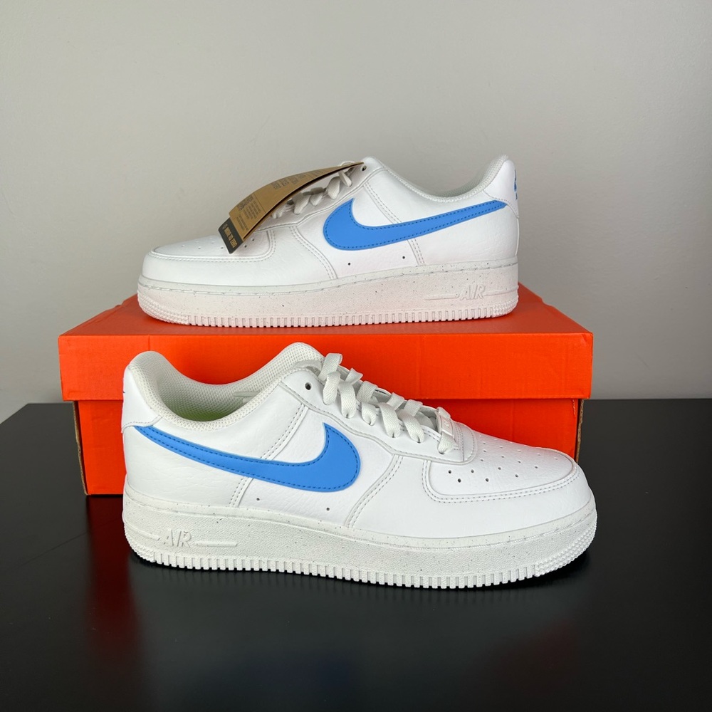 NEW WMNS Nike Air Force 1 07 Low University Blue White Unc Dv3808-103